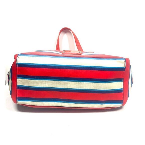 Marc Jacobs Workwear Coated Canvas Striped Tote ~ Red White Blue - Picture 8 of 8
